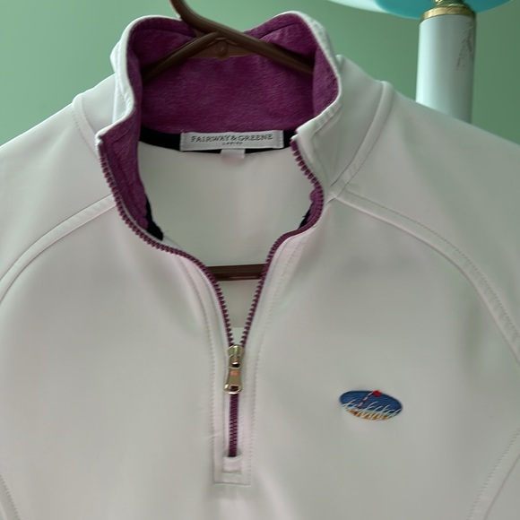 Fairway & Greene Ladies XS White Quarter Zip Top - Picture 3 of 9